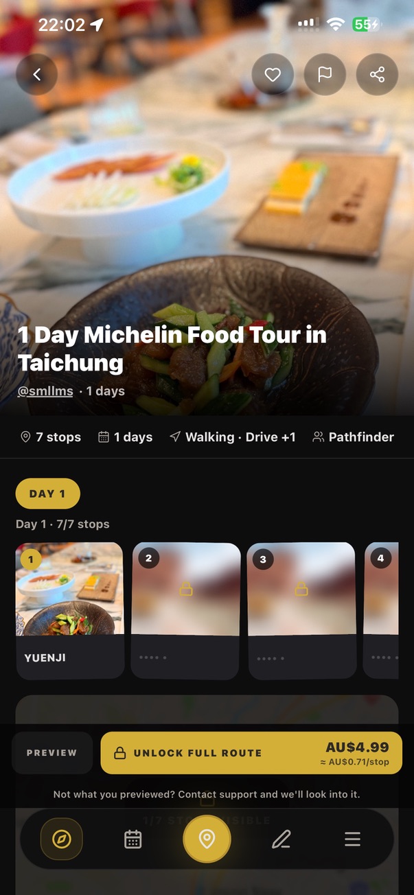 RouteTo Mobile App - Itinerary & Route Paywall